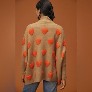 Anthropologie Boucle Heart Knit Kimono Cardigan Sweater (One Size)